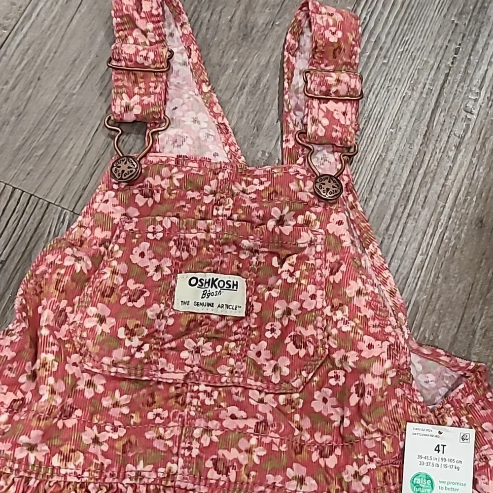 OshKosh B'gosh Pink Floral Corduroy Dress Size 18 Months